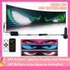 Flexible LED matrix display panel with app control featuring a terrifying eye design and remote connection.