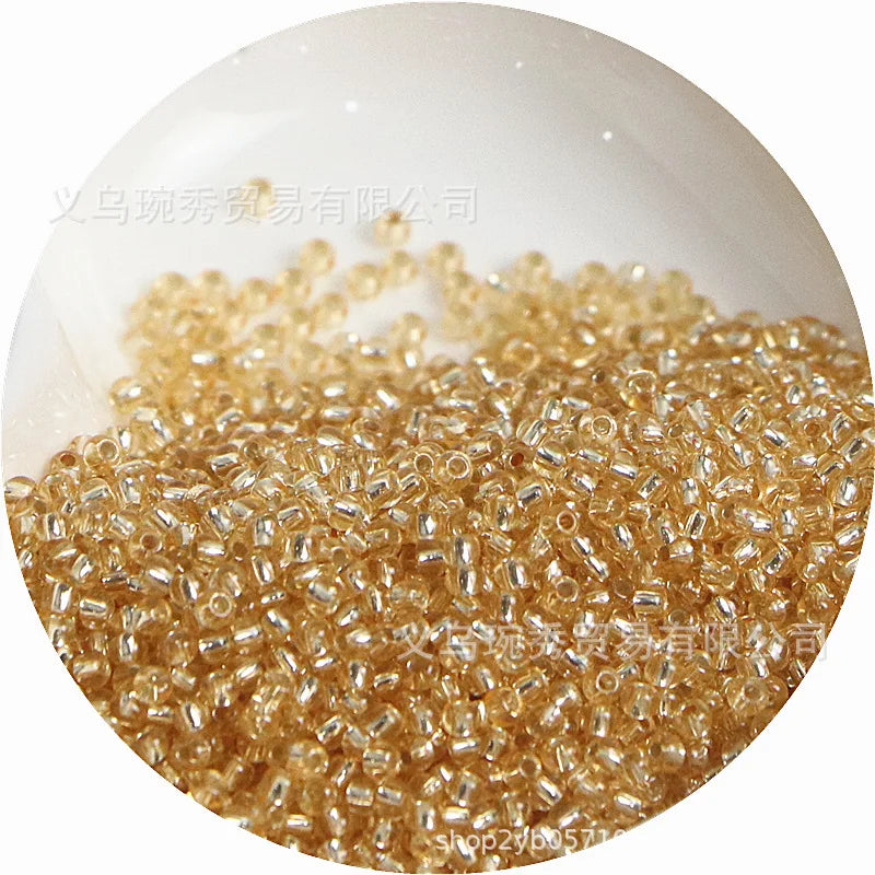Silver Rice Glass Beads for Jewelry Making