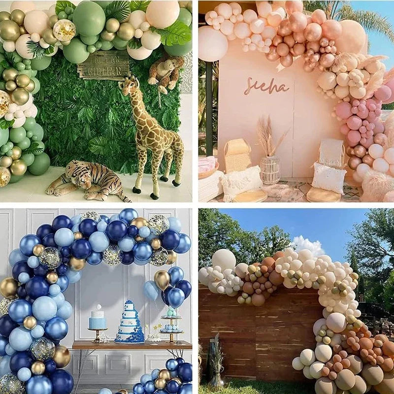 Una variedad de pegatinas de puntos adhesivas reutilizables en varios colores para decorar globos.