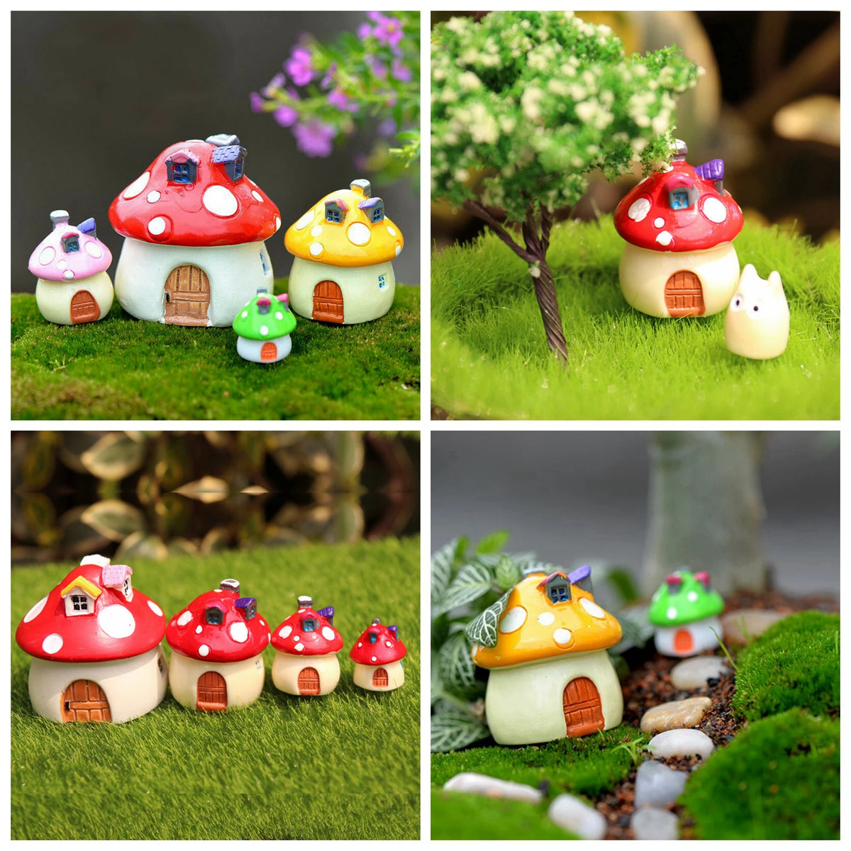 Miniature Fairy Garden Ornaments | Set of Resin Accents
