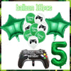 Green Video Game Birthday Party Supplies Kit with Gamepad Balloons