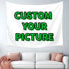A white banner with green text that reads Custom Your Picture