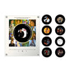 A set of circular NFC music box night lights featuring various album art and rotating discs.