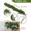 Green artificial Norfolk pine garland showing 1pc and 2pcs effects.