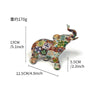 Colorful Elephant Resin Figurine for Home Decor