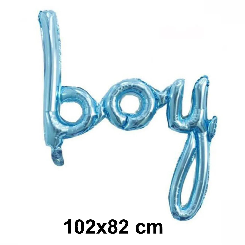 Blue foil baby bottle balloon for baby shower decor