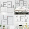 A set of framed canvas wall art featuring landscape scenes in various sizes and orientations.