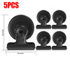 Five black heavy duty fridge magnetic clips shown with dimensions.