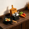 Miniature Dollhouse Kitchenware Set with Storage Rack