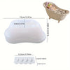 White silicone mold for bathtub candle jar and wax storage box with various sized cavities.