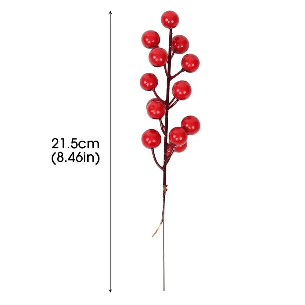 Artificial Red Berry Branches for Christmas Decor