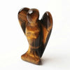 Hand-carved amber crystal figurine of an angel with wings