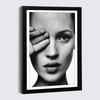 Elegant Wooden Picture Frame with Artistic Canvas Print