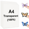 A set of 10 transparent A4 printable vinyl sticker sheets featuring butterfly designs.