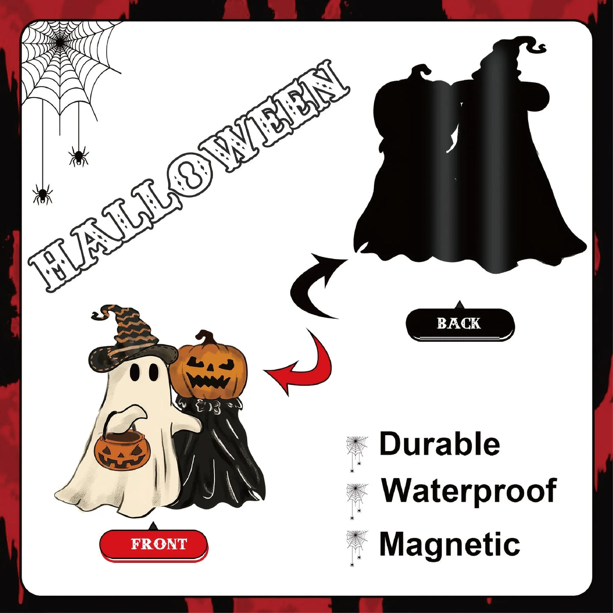 Spooky Halloween Garage Door Magnet Set (23 Pieces)