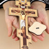 Handcrafted Wooden Orthodox Crucifix Desk Display