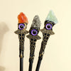 Natural Rose Quartz & Amethyst Evil Eye Crystal Wand