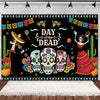 Day of the Dead Skeleton & Floral Backdrop for Party Photo Booth