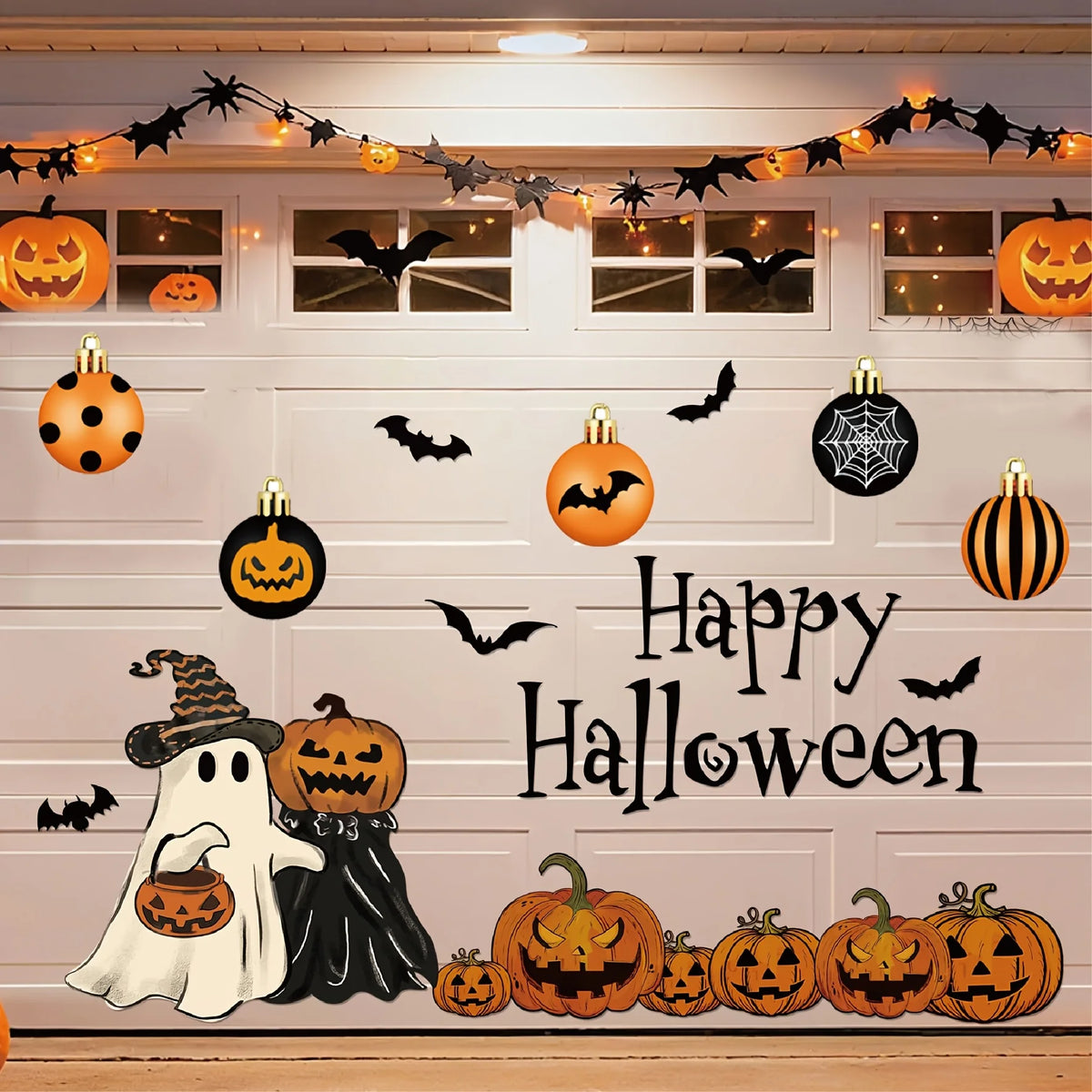 Spooky Halloween Garage Door Magnet Set (23 Pieces)