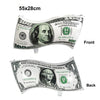 A realistic replica of a $100 United States bill, showing both the front and back designs.