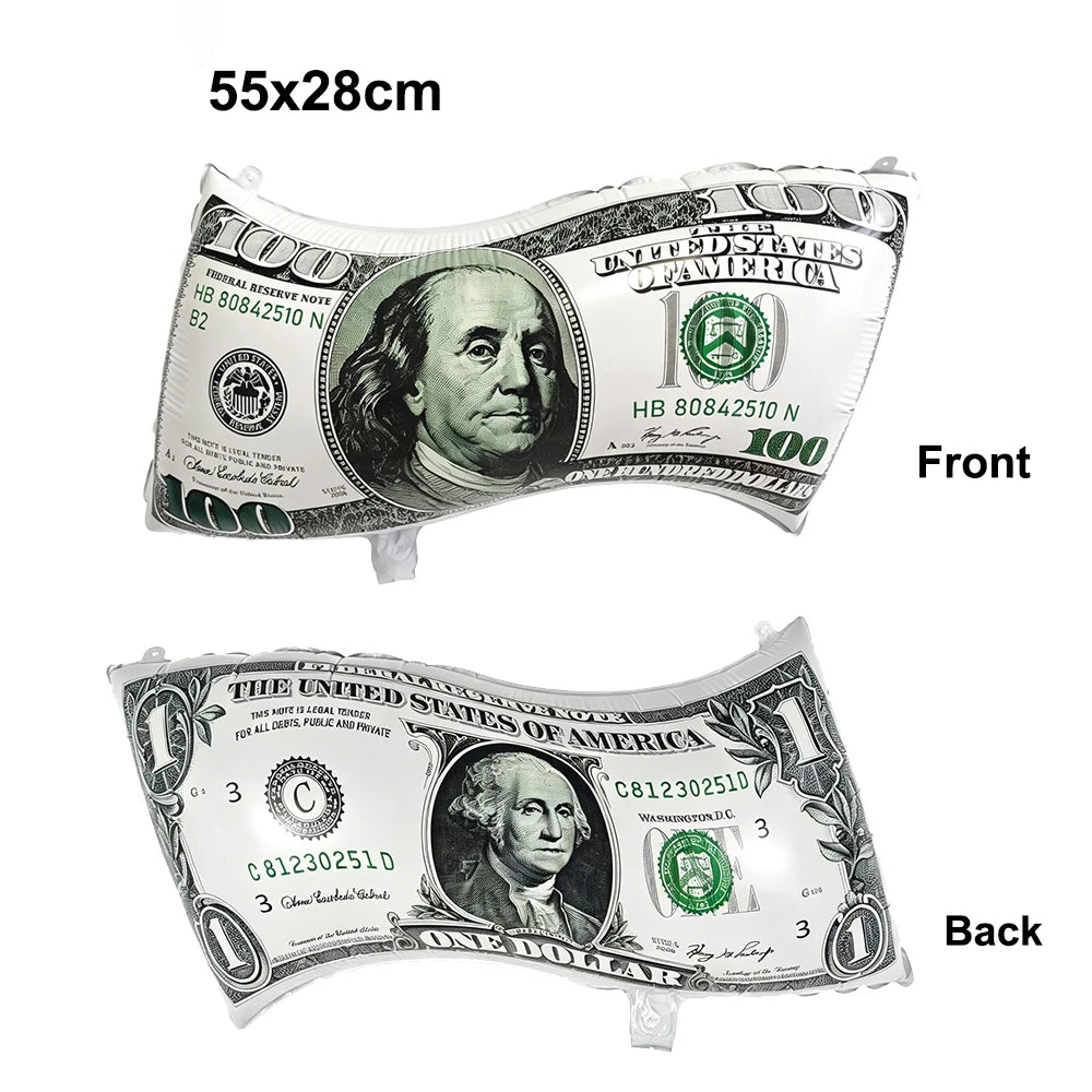 A realistic replica of a $100 United States bill, showing both the front and back designs.