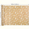 Roll of festive snowflake Christmas wrapping paper with a light beige background