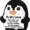 Handmade Crochet Emotional Support Animal Doll with Heartfelt Card