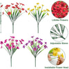 A set of silk artificial flower bouquets featuring lifelike flowers, adjustable stems, and an installable flower head.