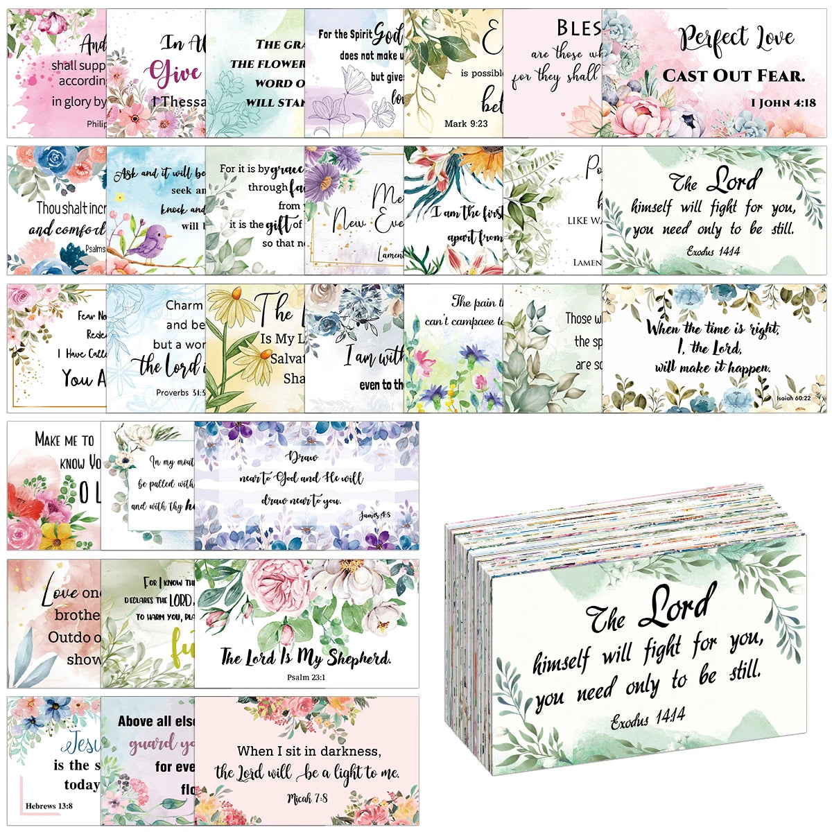 Bible Verse Scripture Cards – Inspirational Christian Encouragement Cards