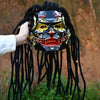 Mechanical Clown Dreadlock Mask with Punk Rivet Detailing