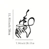Minimalist line art sculpture of a hand holding a cup with steam rising from it.