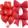 Pink Heart & Bow Balloon Set for Weddings and Showers