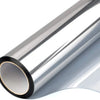 Roll of silver privacy window film used for sun protection and insulation