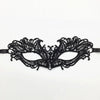 Elegant black lace half face mask for masquerade and costume parties