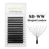 Box of 8D WW Shaped Lashes for eyelashes