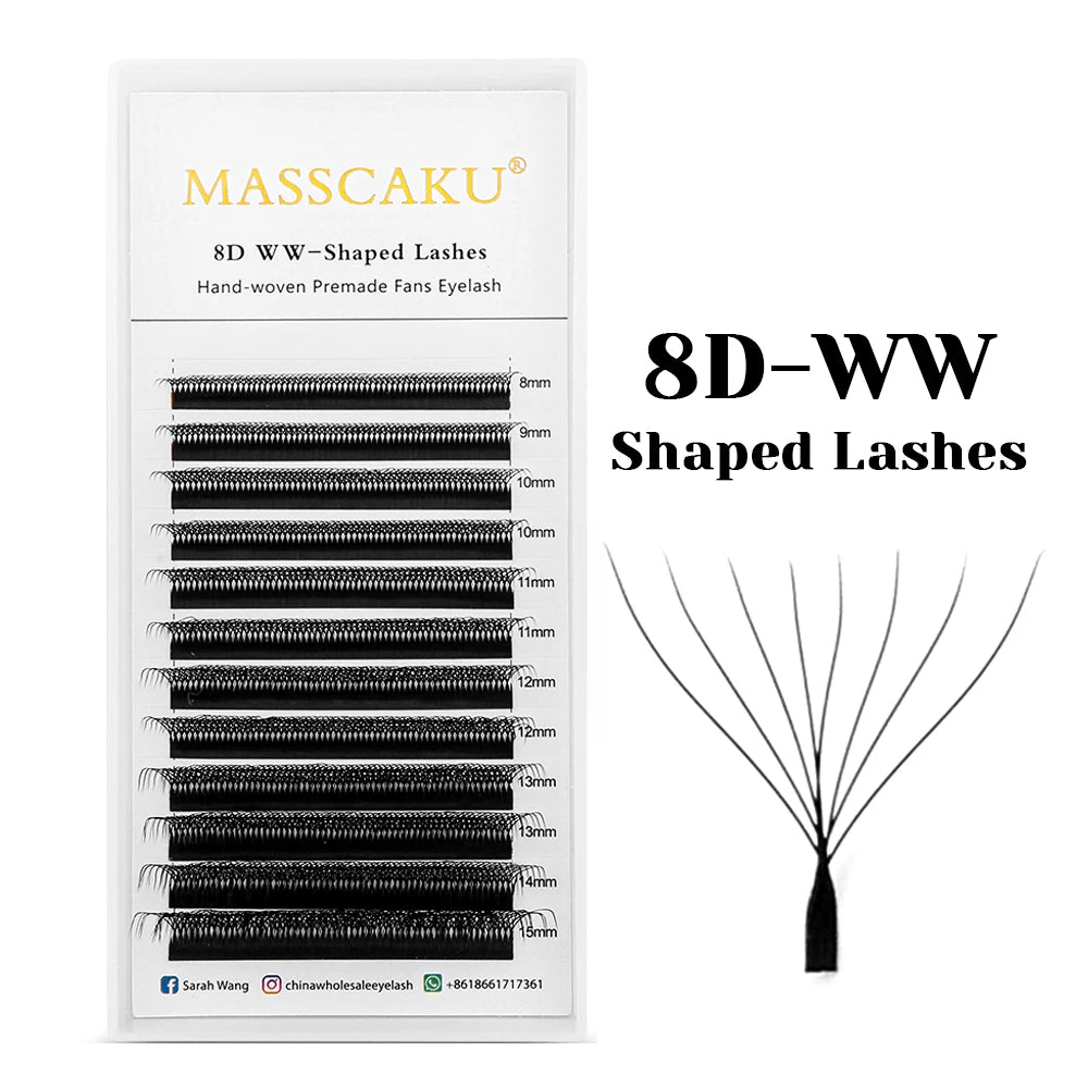 Box of 8D WW Shaped Lashes for eyelashes