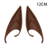Pair of realistic brown latex elf ears for cosplay and costume parties, measuring 12cm.