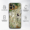 A phone case featuring an Akatsuki anime design, highlighting fall prevention and fingerprint-free features.