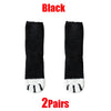A pair of black plush socks with white cat paw prints on the toe, shown against a white background.