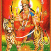 Durga Goddess Vintage Canvas Wall Art – Hindu Deity Print for Living Room & Home Decor