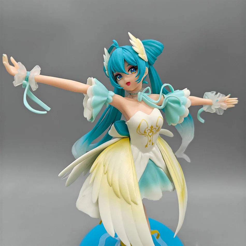 Hatsune Miku Swan Ballet PVC figure with blue hair and white and light blue costume details