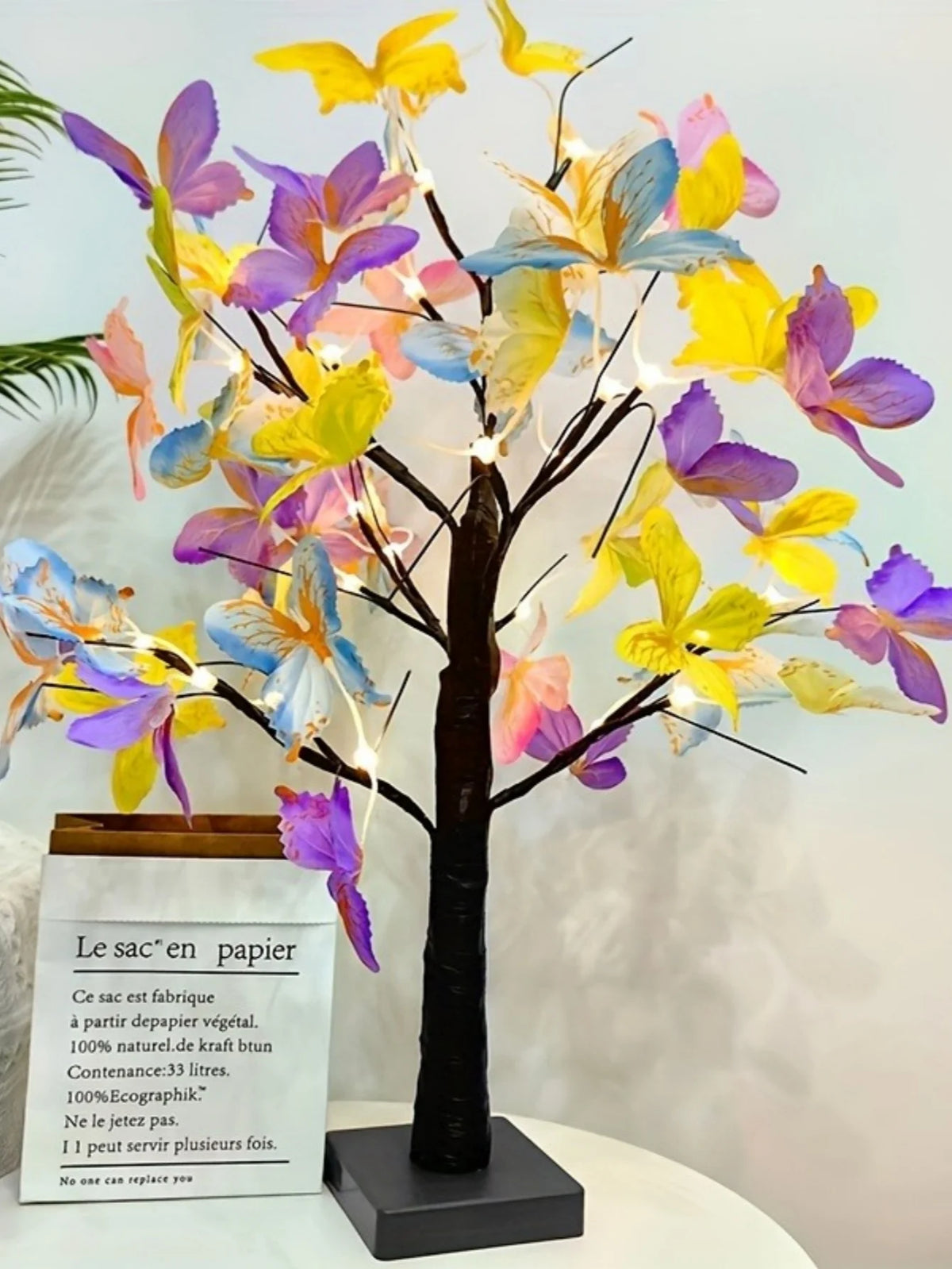 Butterfly Flower Tree Lamp with Warm Glow