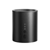 A matte black electric candle warmer lamp with an on/off switch and timer settings displayed on the front.
