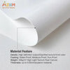 Roll of white canvas material for wall art featuring a minimalist witch silhouette design