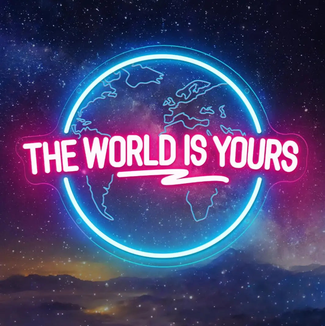 The World Is Yours LED Neon Sign for Wall Decor