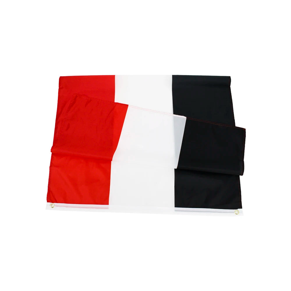 A rectangular banner displaying the black, white, and red vertical stripes of the German Empire flag.
