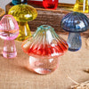 Mushroom-Shaped Glass Hydroponic Vase with Colorful Finish