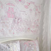 Kawaii cartoon tapestry wall hanging featuring a girl with long pink hair and sweet dream theme for bedroom decor