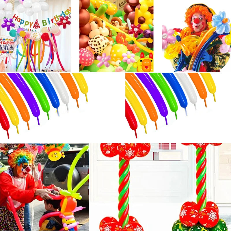 Colorful Twisting Balloons for Party Decorations and DIY Crafts