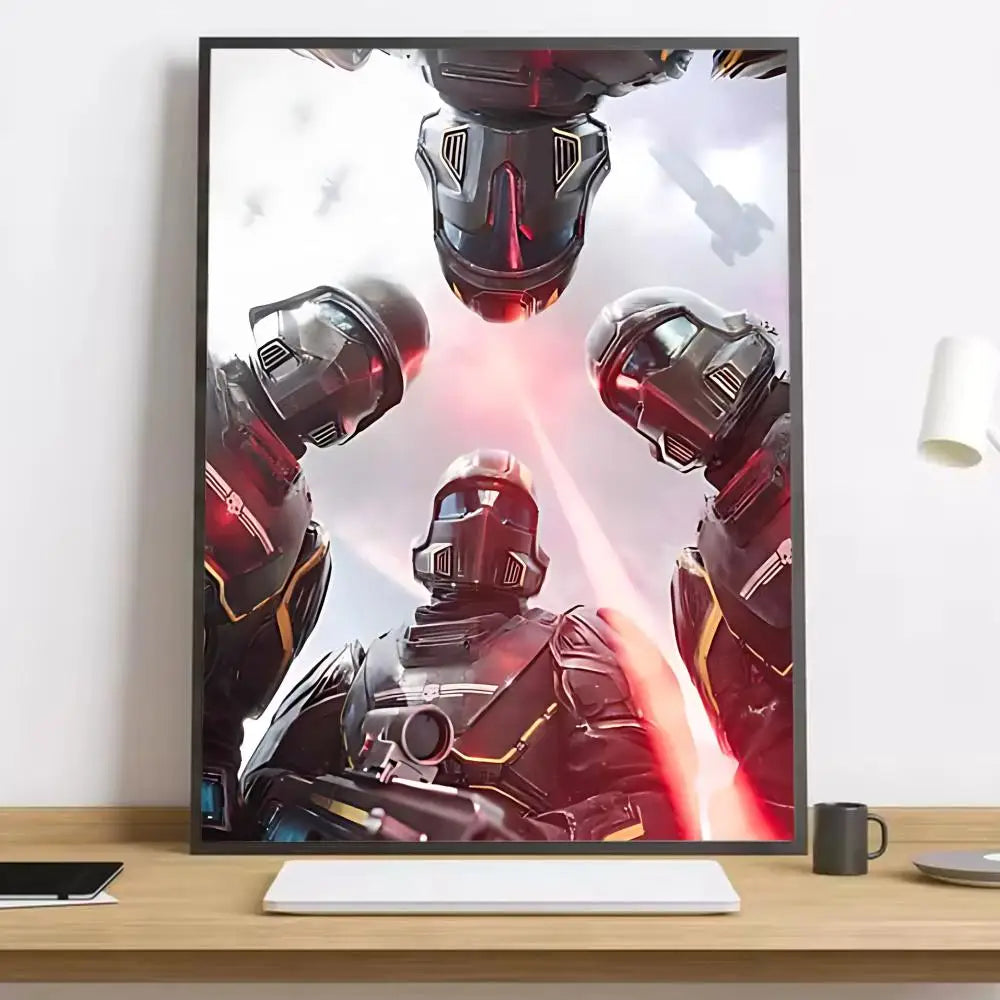 Helldivers II HD Canvas Art Print – Game-Inspired Wall Decor